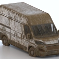 Scrapped car car wreck abandoned car 3d model