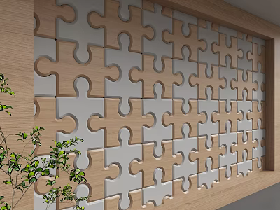Modern background wall 3d model