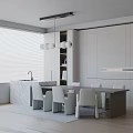 Modern dining table 3d model