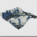 Majestic Snowy Mountain Range With Turquoise Lake And Lush Green Forest