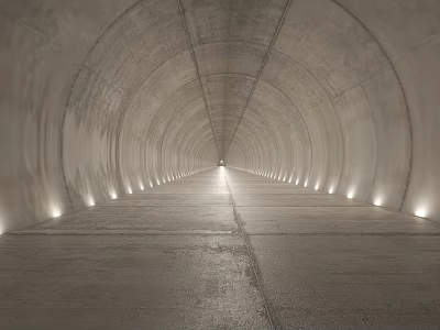 Tunnel access air-raid shelter basement cement room under tunnel subsea tunnel cave cement cave 3d model