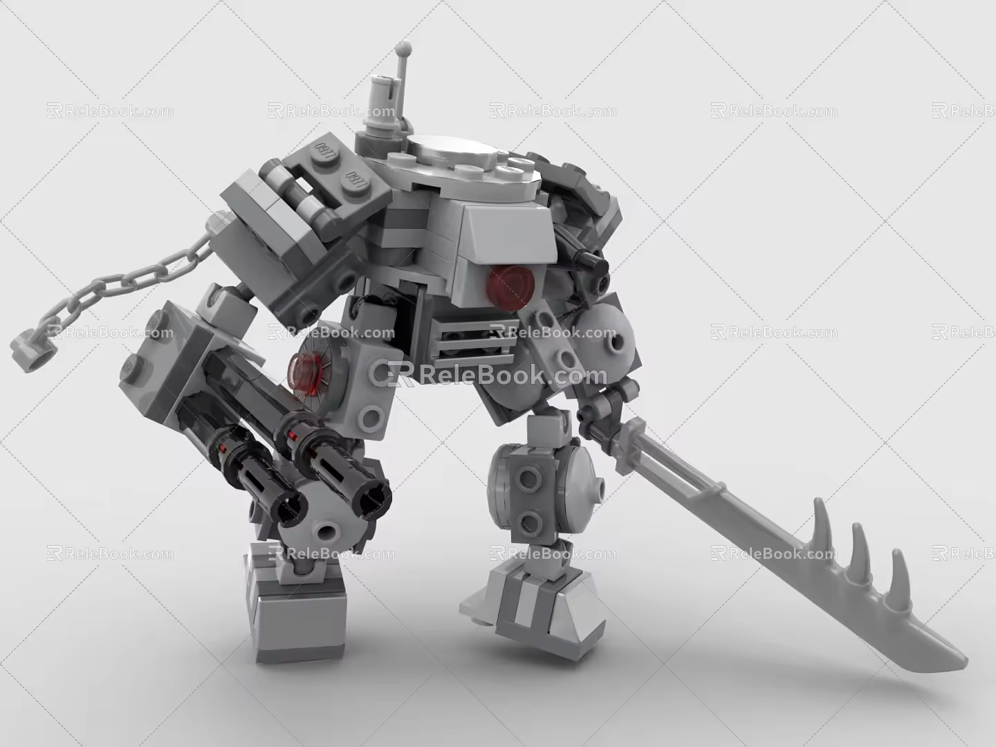 LEGO Toy Blocks Fighting Robot Gundam Mech Warrior Transformers 3d model