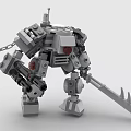 LEGO Toy Blocks Fighting Robot Gundam Mech Warrior Transformers 3d model