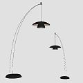 Modern Arched Floor Lamps With Black Shades And Minimalist Design For Home Decor