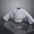 Traditional White Chinese Blouse With Intricate Embroidery Long Sleeves And Decorative Patterns