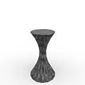 Stylish Modern Side Table With Round Top And Textured Dark Base Design 3d model