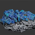 Vibrant Blue Crystal Cluster Decorative Household Item With Natural Stone Design