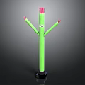 Long Green Daily Life Product With Red Top Arms Eyes And Black Base