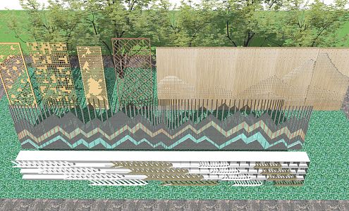 Modern Background Wall Perforated Panel Architectural Skin 3d model