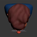 Cartoon Male Character 3D Model With Brown Hair Glasses Blue Shirt And Smiling Expression