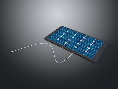 Solar Powered Laptop Charger Panel With Efficient Energy Conversion And Lightweight Design 3d model
