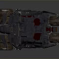Batmobile With Armored Exterior Large Off Road Tires And Red Tinted Windows