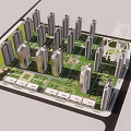 Modern Urban Residential Complex With High Rise Buildings And Green Spaces