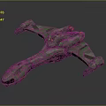 Green Futuristic Spaceship With Detailed Structure For Cosmic Aerospace Exploration Missions