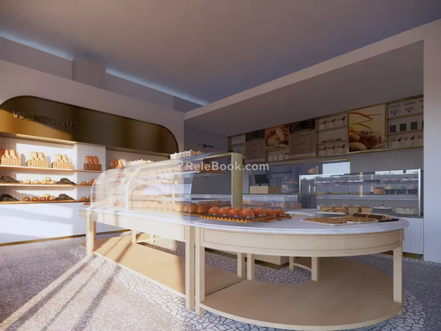 Modern Bakery Fast Food Shop Bakery 3d model