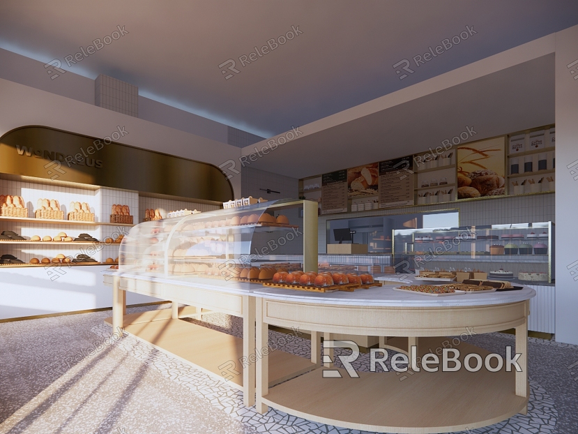 Modern Bakery Fast Food Shop Bakery model