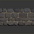 Natural Rustic Stone Wall With Stacked Gray Brown Stones And Textures