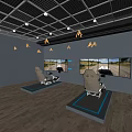 Indoor Amusement Simulator Ride Equipment Featuring Two Seats And Large Screens