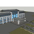 Modern Teaching Building Primary School Complex Building 3d model
