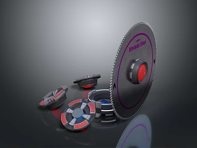 Durable Hardware Tools Including Saw Blade Washers And Other Components 3d model