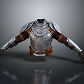 Medieval Warrior Armor With Metal Chestplate Leather Straps And Arm Guards