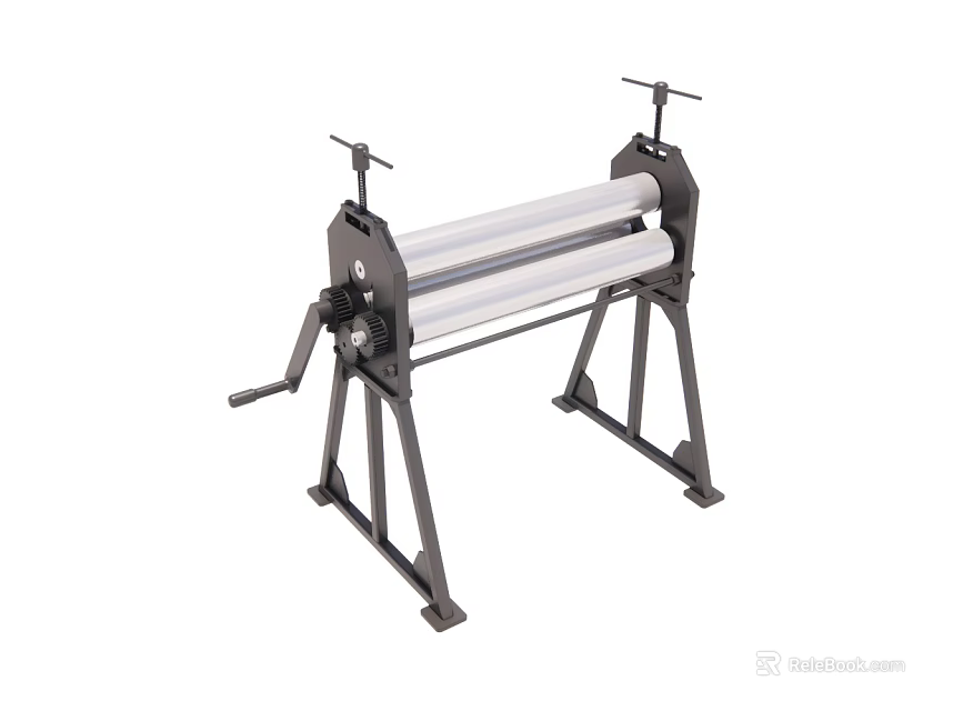 Heavy Duty Metal Sheet Bending Machine With Manual Handle And Steel Rollers 3d model 