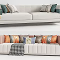 New Chinese Style Combination Sofa Multi-Person Sofa 3d model