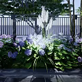 Modern Courtyard Garden 3d model