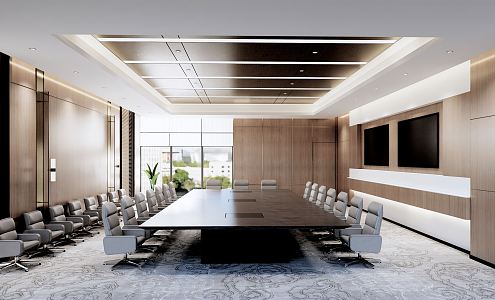 Modern Meeting Room Meeting Table and Chair 3d model