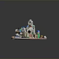 Colorful Building Blocks Toy Set With Track And Toy Cars For Kids Play