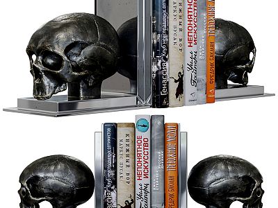 Modern Ornaments Combination Eichholtz Bookend Skull suit 3d model