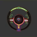 BMW Car Steering Wheel Featuring Carbon Fiber Red Accents And Sporty Design