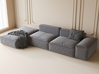 Modern Multiplayer Sofa Corner Sofa 3d model