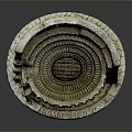 Roman Colosseum Decorative Miniature Model With Stone Texture For Home Tabletop Ornament
