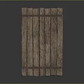 Rustic Style Wooden Table With Plank Top And Metal Straps Accent Design
