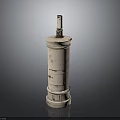 White Rustic Decorative Column With Weathered Texture And Vintage Design For Interior Spaces