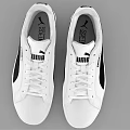 PUMA White Casual Shoes With Black Logo And Classic Stylish Design
