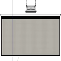 Modern projection curtain projector 3d model