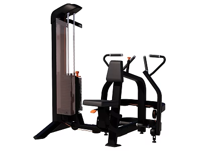 Professional Strength Training Fitness Machine with Adjustable Seat and Cable System 3d model