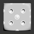 White Dice As Practical Living Supplies With Round Dots And Smooth Surface For Daily Use