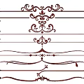 Ornate Carved Patterns With Various Decorative Borders And Divider Elements