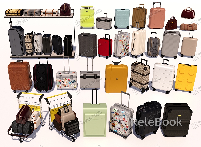 Luggage luggage trolley suitcase color luggage cartoon luggage luggage luggage luggage launch model