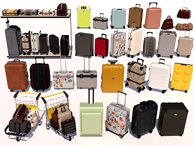 Luggage luggage trolley suitcase color luggage cartoon luggage launch model