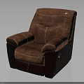 Brown Leather Recliner Chair Design With Comfortable Armrests And Classic Style