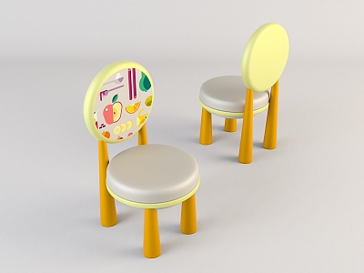 Modern Children's Chair Home Chair 3d model