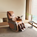 Luxury Massage Chair In Modern Home Interior With Side Table