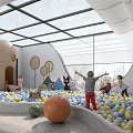 Kids Indoor Play Area With Ball Pit And Natural Light