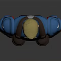 Cartoon Superhero Character In Blue Uniform With White Star Red Stripes Brown Gloves And Boots Standing Pose