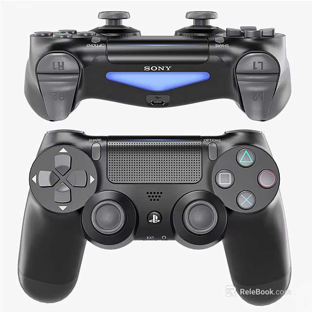 Sony PlayStation Wireless Game Controller With Dual Analog Sticks And Ergonomic Gaming Design 3d model 