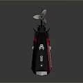 Evinrude Red Black Outboard Motor With Metallic Propeller And Sleek Design